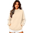 thumbnail image 2 of GZWYHT Mockneck Sweatshirt Fall Sweatshirts for Women Plain Mock Neck Sweatshirt Plus Size Mock Neck Sweatshirt Funnel Neck Sweatshirt High Neck Sweatshirt Long Sleeve Turtleneck Tops Beige S, 2 of 3