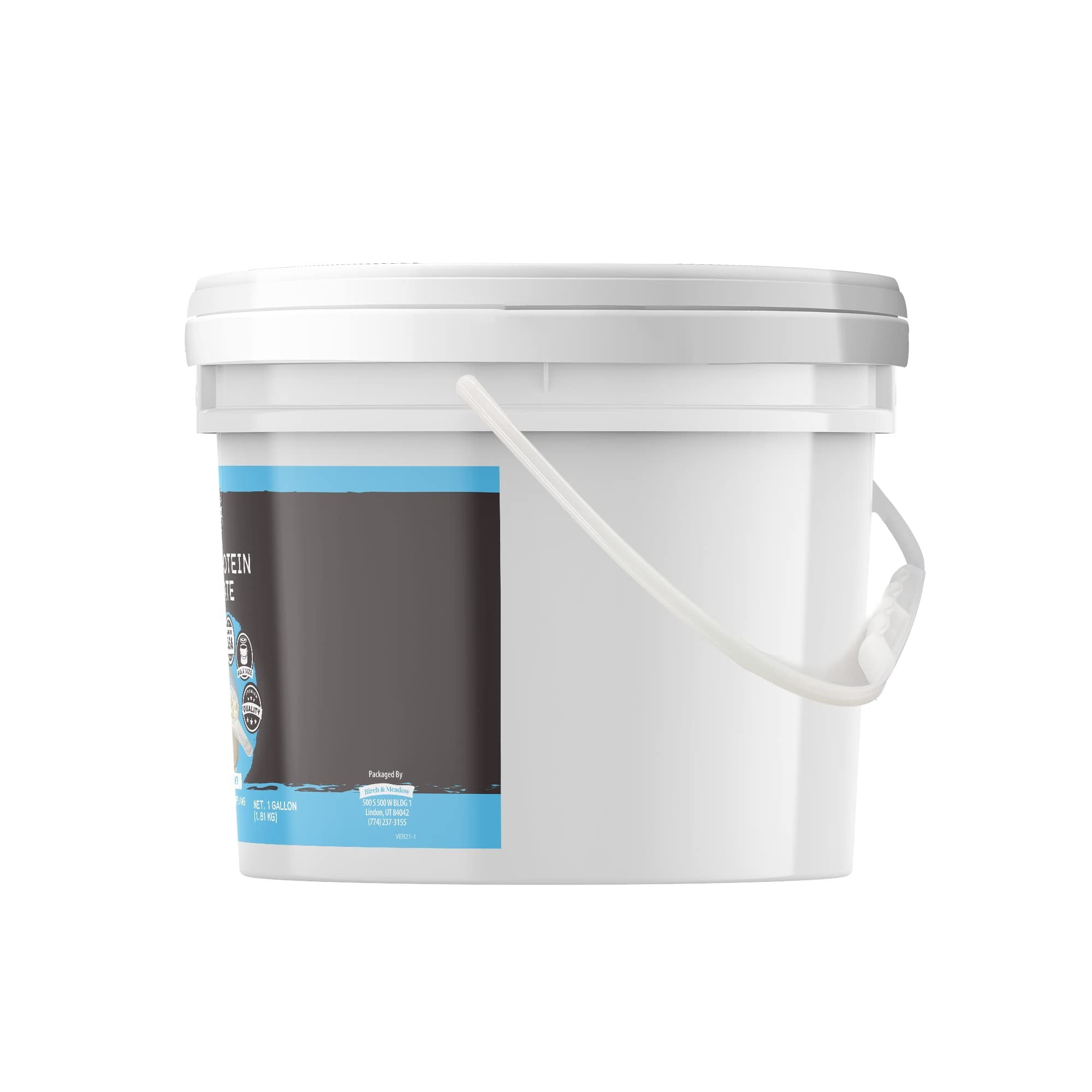 BIRCH & MEADOW 1 Gallon of Whey Protein Isolate Powder, Workout Supplement, Unflavored