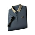 thumbnail image 4 of Mens Shirt Mens Short Sleeve Shirts Casual 3 Buttons, Placket Comfortable Casual Gray 2XL, 4 of 8