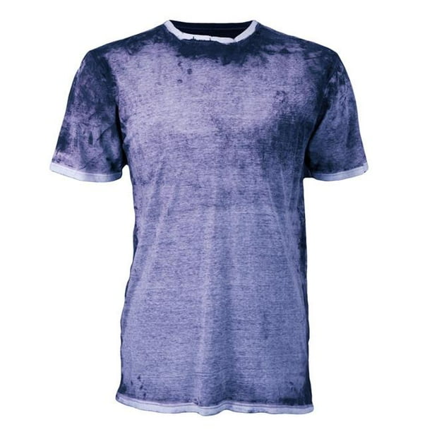 Miljames 5015410SML T-Shirt en Coton Imprimé pour Adulte&44; Bleu Marine - Petit
