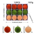 thumbnail image 7 of Twfbrm 12 Pcs Velvet Christmas Balls 6cm/2.4" Flocked Christmas Tree Ball Ornaments Plastic Balls Xmas Decorative Hanging Ornaments Christmas Tree Decoration, 7 of 7
