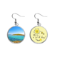 thumbnail image 1 of Agua de mar isla ciencia naturaleza foto Pendiente Sol Flor Pendiente Joyas Moda Unbranded M, 1 of 3