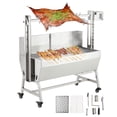 thumbnail image 2 of Rôtissoire au Charbon en Acier Inoxydable Robuste de 37 Po – Capacité de 132 Lb, Moteur Électrique de 50 W, Hauteur Réglable, Roues Verrouillables, Pare-Vent – Rôtissoire à Broche pour Cochon Entier, Agneau, Poulet, 2 of 8