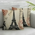 thumbnail image 3 of GOSMITH  Paris Square Throw Pillow Case Decorative Durable Eiffel Tower Throw Pillow Covers for Couch Sofa Bed Living Room Cushion Slip Cover, 3 of 5