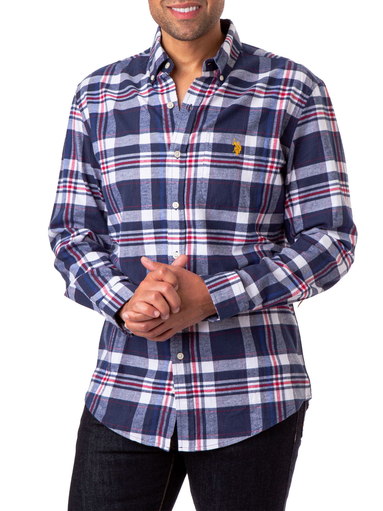 U.S. Polo Assn. Men's Long Sleeve Button Down - Walmart.com