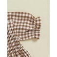 thumbnail image 4 of BemeyourBBs Newborn Girl Outfit, Short Sleeve Plaid Bodysuit with Bowknot Headband, 4 of 5