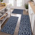 thumbnail image 2 of Dark Blue Christmas Snowflake Pattern Kitchen Rugs Sets Of 3,Kitchen Runner Rugs Non Skid Washable,Decorative Kitchen Floor Mats for Kitchen,Sink,Laundry,17"x30"+ 17"x47" + 17"x59", 2 of 6