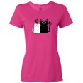 thumbnail image 3 of Inktastic Valentines Day Cat Couple Women's T-Shirt, 3 of 5