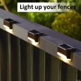 thumbnail image 5 of Luces Led solares motorizadas para valla, camino de pared, cubierta, jardín al aire libre, lámpara duradera, color negro, 8 Uds. ER, 5 of 5