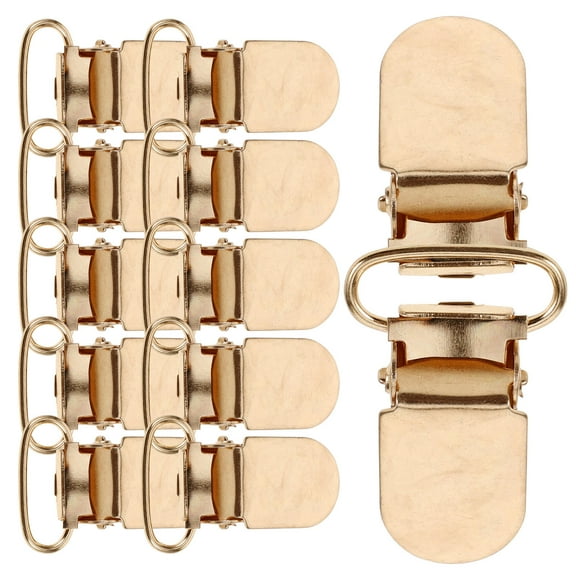 Masteelf  20 Pcs Suspender Clips Men Waist Tighteners Garters Buckle Women's Man Golden