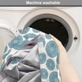 thumbnail image 6 of Oriental Dog Crate Cover, Continuous Spirals and Dots Circles Motif on Pastel Tone Backdrop, Easy to Use Pet Kennel Cover for Dogs, 35" x 23" x 27", Pale Eggshell Slate Blue, by Ambesonne, 6 of 6