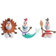 Disney Frozen Olaf Presents 3-Piece Plush Pack, Olaf the Snowman Dressed as Moana, Simba, and Ariel, Small Stuffed Toys, Officially Licensed Kids Toys for Ages 3 Up, Stocking Stuffers and Small Gifts