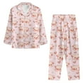 thumbnail image 6 of FOR U DESIGNS Heart Pig Pajama Sets for Women 2 Piece Button Down Tops Size 4XL Long Sleeve Button Up Pajamas for Women Jogger Button Front Nightwear with Pockets, 6 of 7