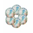 thumbnail image 7 of 15 Inch Round Placemats Set of 6, Jellyfish Coastal Non Slip Heat Insulation PP Table Mats, Summer Nautical Starfish Coral Beige Washable Place Mats for Kitchen Dining Party Table Decor, 7 of 7