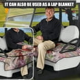 thumbnail image 5 of Renewold Golf Cart Seat Cover with Front Pockets Lightweight Soft Golf Blanket Accessories Compatible with EZGO Yamaha Club Cars and More 2 Person Seats, Cardinal Bird Peach Blossom, 5 of 7
