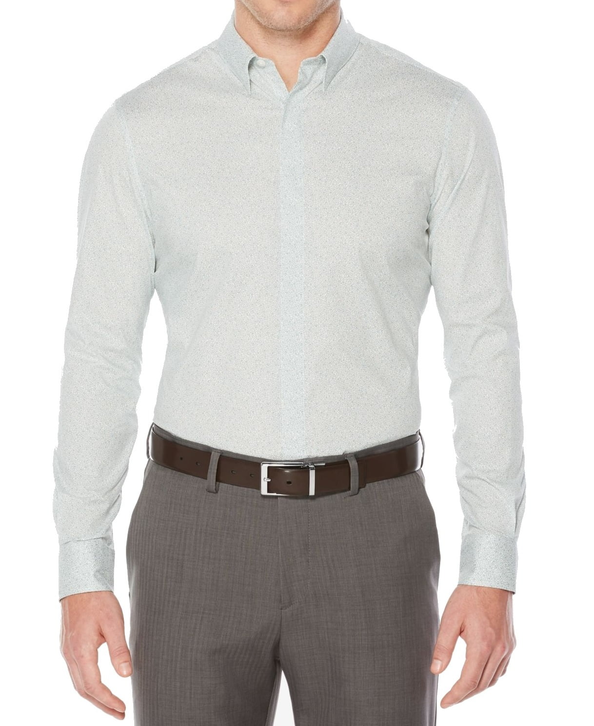 Perry Ellis - Perry Ellis NEW Green Mens Size Medium M Button Down Micro Print Shirt - Walmart 