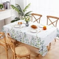 thumbnail image 2 of Spring Summer Tablecloths 60 x 120 Inch, Waterproof Green Leaves Table Cloth Rectangular, Washable Pastoral Tablecloth Spillproof Farmhouse Table Cover for Picnic, Indoor Outdoor Dining, 2 of 6