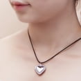 thumbnail image 3 of Foto Locket Imagen Amor Colgante Negro Cuerda Collar Charm Joyería - Plata Sunnimix Collar con medallón fotográfico, 3 of 8