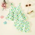 thumbnail image 5 of LUOGENLI Little Girl Outfits Size 9/10 Girls Toddler Summer Casual Sleeveless Prints Dress Dance Party Dresses Holiday Beach Clothes Girl Summer Outfits Size 8-10 Green 12-18 Months, 5 of 9