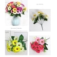thumbnail image 6 of Artificial Flowers, Faux Flowers for Vase, Artificial Cherry Blossom & Daisy Bouquet Fake Wildflowers Realistic Floral Stems for Outdoor Window Box Porch Patio Home Decor Purple 1Pcs, 6 of 9