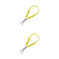 thumbnail image 1 of Guardoinrt Safety Sturdy Elastic Stationery Scissors Multi-functional Self-Opening Office Paper Shear Teens Students Yellow 2Set, 1 of 6