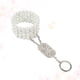 thumbnail image 3 of EeaseMX Pulsera de perlas y diamantes de imitación artificiales para mujer, estilo vintage, con cadena elástica (plata), 3 of 7