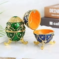 thumbnail image 3 of B Exquisite Toy Enamel Storage Egg Decorative Organizer Box Functional Compartment Miniature Treasure Case Jewelry Trinket Keeper Collectible Art Piece Gift For Kids Home Decor, 3 of 6