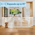 thumbnail image 4 of PETMAKER 5-Panel Freestanding Dog Gate - 91x24-Inch Foldable Indoor Pet Fence (White), 4 of 7
