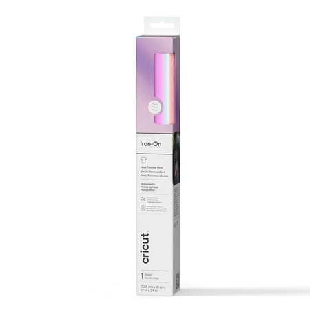 Cricut Holographic Iron-On, Blue, 12" x 24", Roll