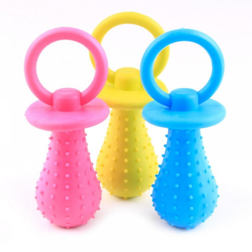Keimprove Pet Dog Cat TPR Rubber Mini Pacifier 9.5cm For Kitten Puppy (Random Color)