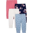 thumbnail image 1 of Pantalones Simple Joys de Carter's para niñas de 0 a 3 meses, paquete de 4, 1 of 4