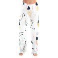 thumbnail image 2 of Women's Christmas Printed Plush Casual Pants with Drawstring Elastic Waist, Long Trousers for Home and Casual Wear, Comfortable Design,White,XS, 2 of 6