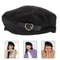 thumbnail image 3 of KAKOWELY Elegante gorro de invierno para mujer, gorro de invierno, boina, gorro cálido, boina vintage., 3 of 5