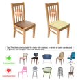 thumbnail image 5 of Yellow Modern Art Geometric Seat Covers for Dining Room Chairs Set Of 4,Stretch Printed Washable Chair Seat Cover with Elastic Ties and Button,Removable Waterproof Couch Cushion Covers, 5 of 6