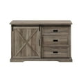 thumbnail image 5 of Walker Edison Farmhouse Sliding Door Grey Wash TV Stand for TVs up to 60”, Grey Wash, 5 of 11