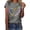 Gray, variant on Babysbule Women's Tops Women Casual Letter Printing Short Sleeves O-Neck Loose T-Shirt Blouse Tops