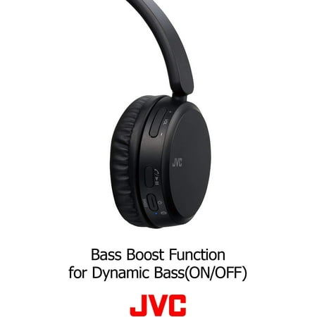 JVC - HA S35BT Wireless On-Ear Headphones - Black