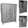 thumbnail image 4 of Covered Living Storage Shelving unit cover, fits racks 48"Wx18"Dx72"H in Charcoal Grey, 4 of 8