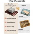 thumbnail image 4 of Bar Soap Holder, Ceramic Soap Dish Japanese Soap Tray for Countertop & Saver for Shower, Lift Soap Keep Dry，with Self Drain, Red, 4 of 12