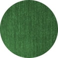 thumbnail image 1 of Ahgly Company Indoor Round Solid Emerald Green Modern Area Rugs, 3' Round, 1 of 4