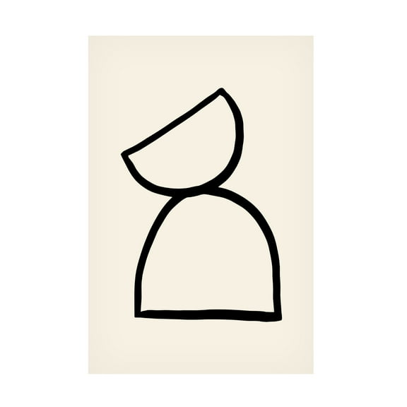 Canvas Wall Art - Pictufy Studio 'Shape 08' Wall Art for Living Room, Bedroom, or Office Décor by Trademark Fine Art - 12 x 19 Inches