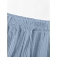 thumbnail image 4 of Women Wide Leg Pants Summer High Waisted Pants Drawstring Casual Trousers with Pockets Light Blue M, 4 of 7