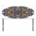 thumbnail image 3 of Mandala Headboard, Floral Motif Vibrant Colors Inner Balance Pattern Style, Upholstered Decorative Metal Bed Headboard with Memory Foam, Full Size, Blue Orange Purple, by Ambesonne, 3 of 4