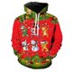 thumbnail image 2 of Sudadera con capucha y estampado 3D de Papá Noel y muñeco de nieve, novedad en sudaderas con capucha y gráfico navideño de Feliz Navidad, sudaderas con capucha unisex de invierno, 2 of 5