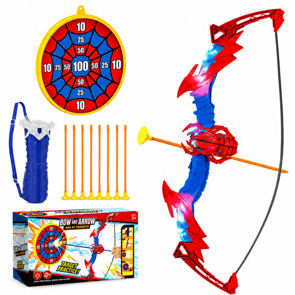 Jaawind Bow and Arrow Set for Kids 3-12 Years Old, Archery Toy Set for Boys with LED Lights Outdoor Toys for Boys Girls
