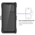 thumbnail image 3 of For Motorola Moto G 5G 2024 Phone Case, with [Built-in Screen Protector] and Belt Clip Holster, eBizWare Shockproof Heavy Duty Protective Rugged Case Kickstand Cover for Moto G 5G 2024 - Black, 3 of 9