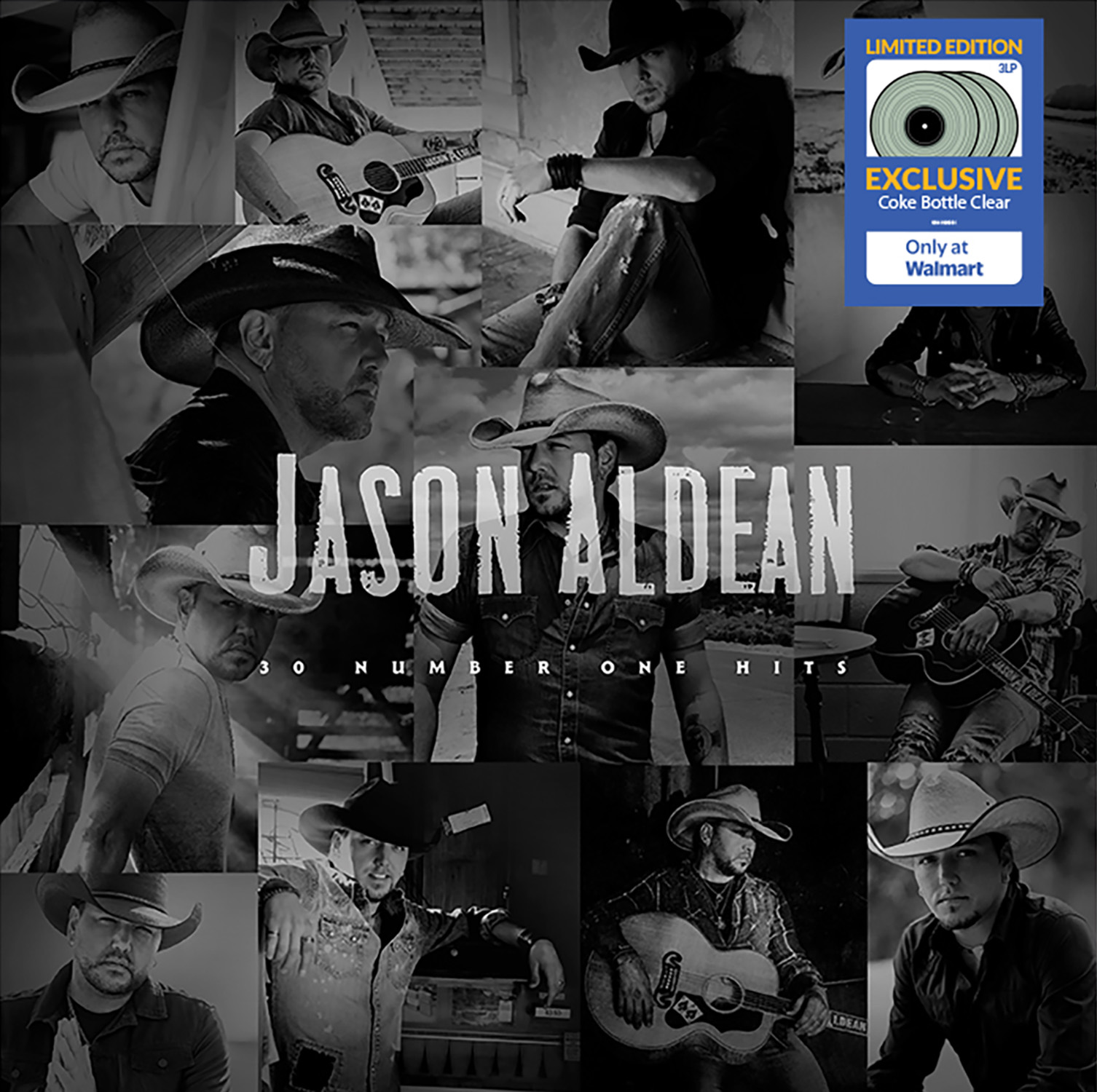 Jason Aldean - 30 Number One Hits - Walmart Exclusive Coke Bottle Clear Vinyl 3 LP