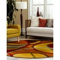 thumbnail image 3 of Rugs.com Cafe Collection Rug – 7 Ft Round Multi Medium-Pile Rug Perfect For Kitchens, Dining Rooms, 3 of 3
