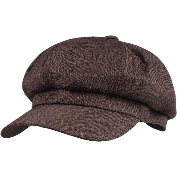 CoCopeaunts Newsboy Cap Fashion Solid Cotton Lined Newsboy Hats for Women Spring Summer Hats Felt Cap Winter Ladies Beret Cap