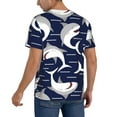 thumbnail image 2 of Fotbe Angry Shark Baseball Jersey Shirt for Men and Women, Casual Short Sleeves Button Down T-Shirt-Small, 2 of 9